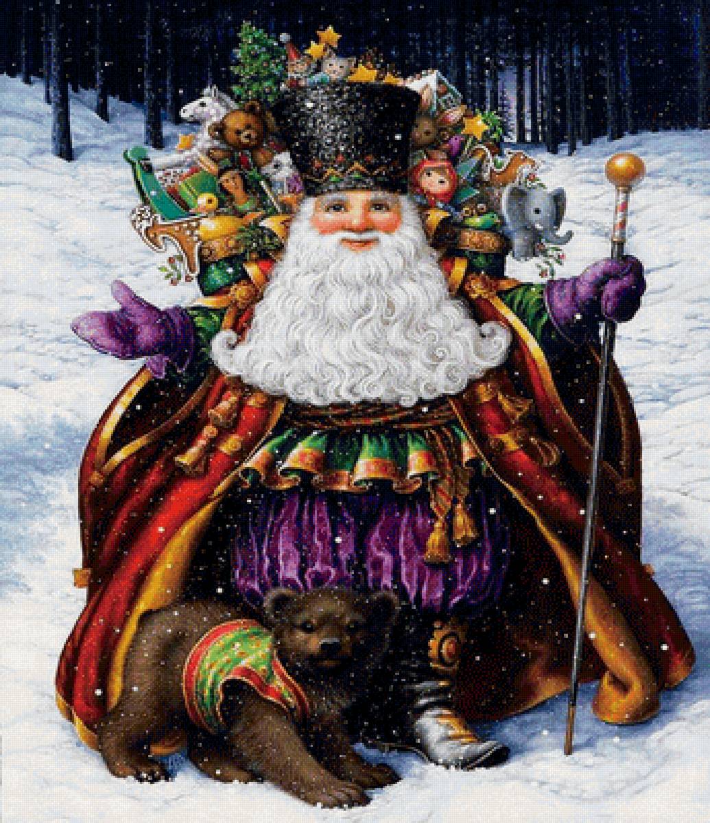 Дед Мороз - зверушки, дед мороз, новый год - предпросмотр