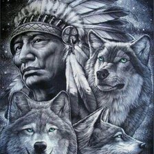 Схема вышивки «Вождь»