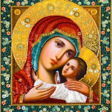 Схема вышивки «Касперовская икона Божьей Матери»