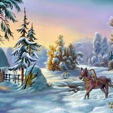 Схема вышивки «Домик»