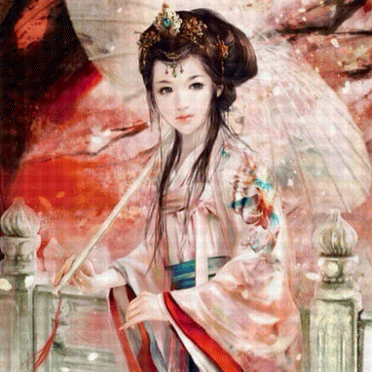 Девушка - иллюстрация, картина - предпросмотр