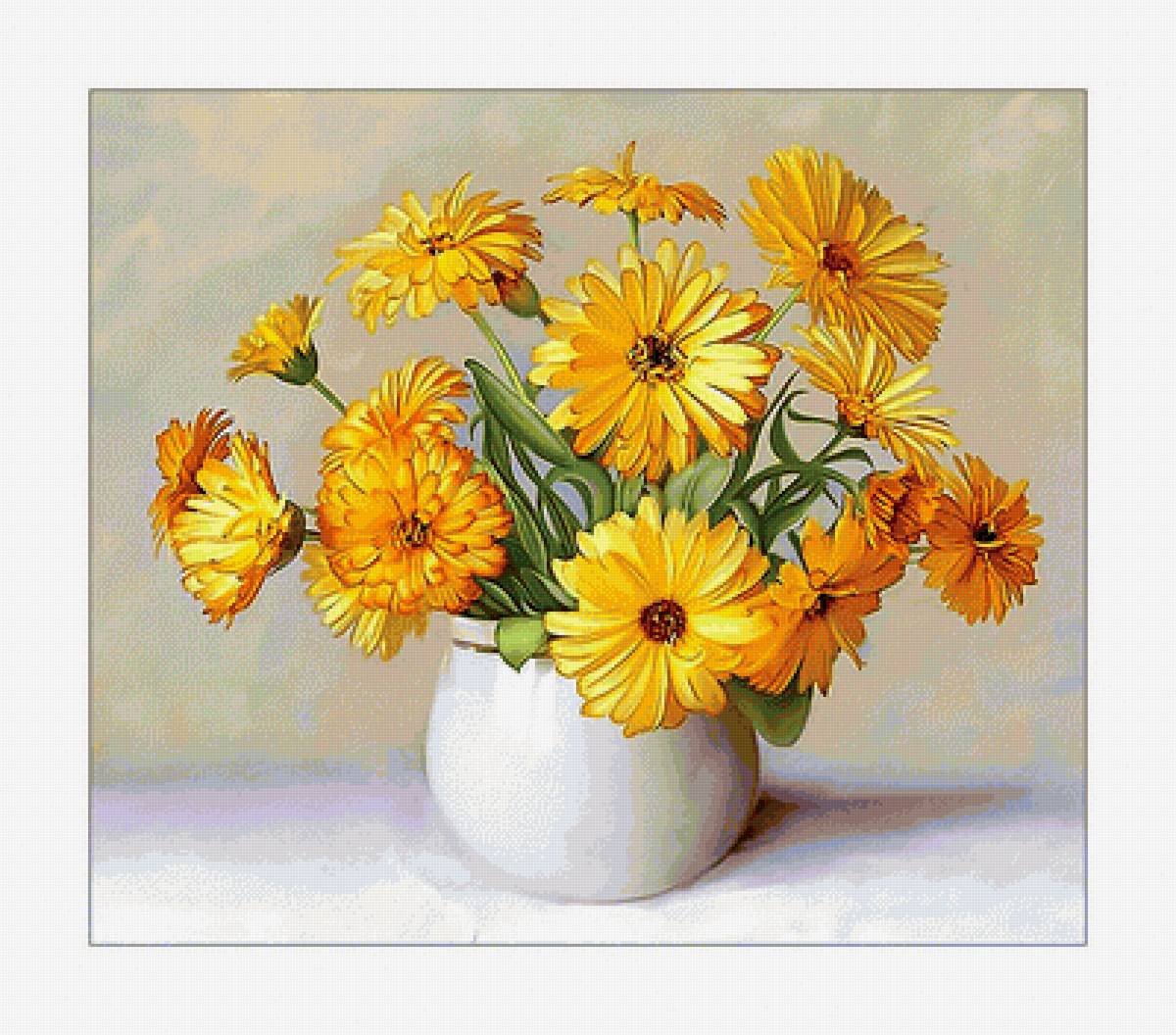 Букетик. - живопись, букет, цветы - предпросмотр