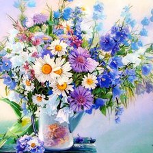 Схема вышивки «весенний букет»