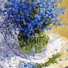 Схема вышивки «незабудки»