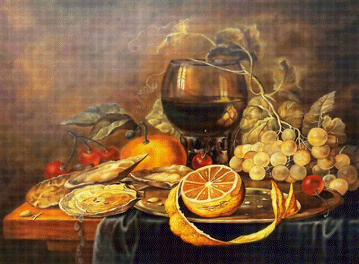 Натюрморт. - фрукты, живопись., натюрморт - предпросмотр