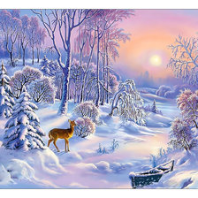 Оригинал схемы вышивки «Зимний пейзаж.» (№2098308)