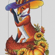 Схема вышивки «лиса»