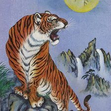Схема вышивки «тигры»