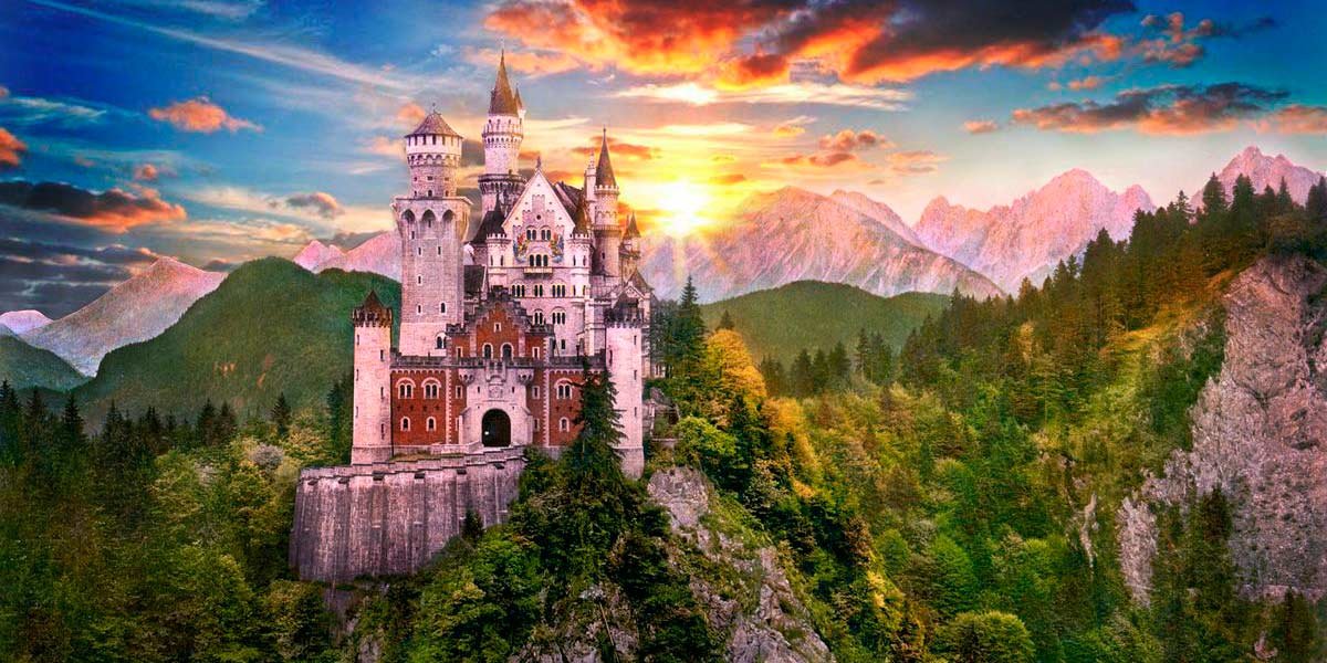 Замок Нойшванштайн - замки - оригинал