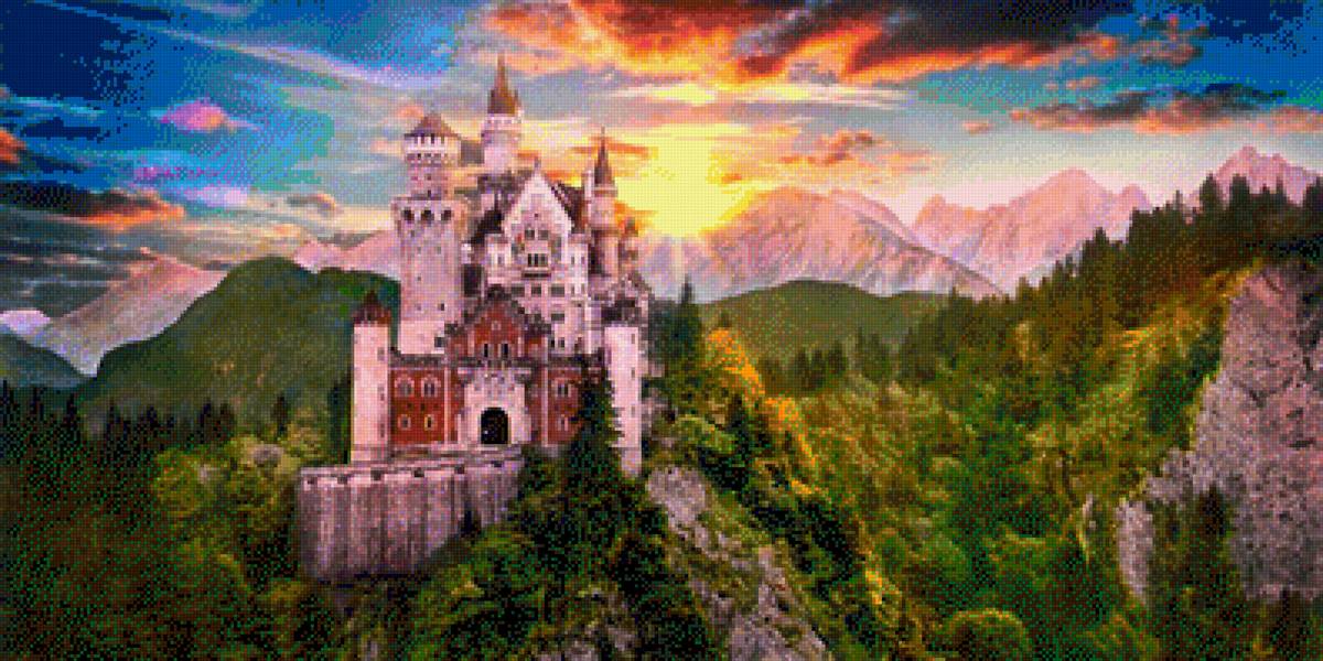 Замок Нойшванштайн - замки - предпросмотр