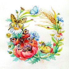 Схема вышивки «цветы»