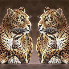 Оригинал схемы вышивки «Леопард.» (№2099444)