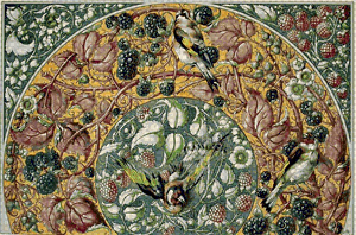 Anton Seder - птицы, гобелен, орнамент - предпросмотр