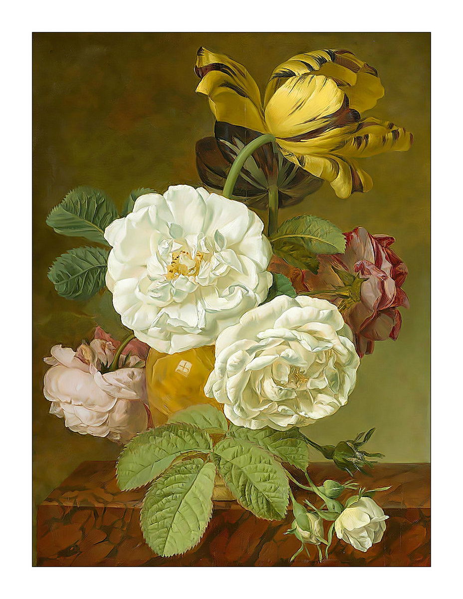 Розы. Букет. - розы, букет, живопись, цветы - оригинал