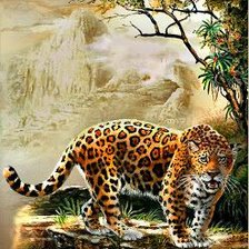 Схема вышивки «леопарды»