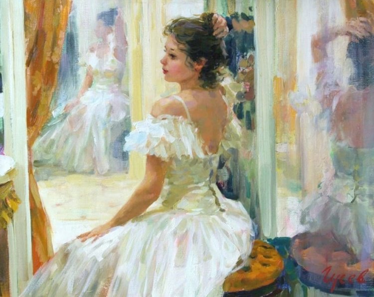 Невеста. Владимир Гусев - девушка, живопись, невеста, портрет - оригинал