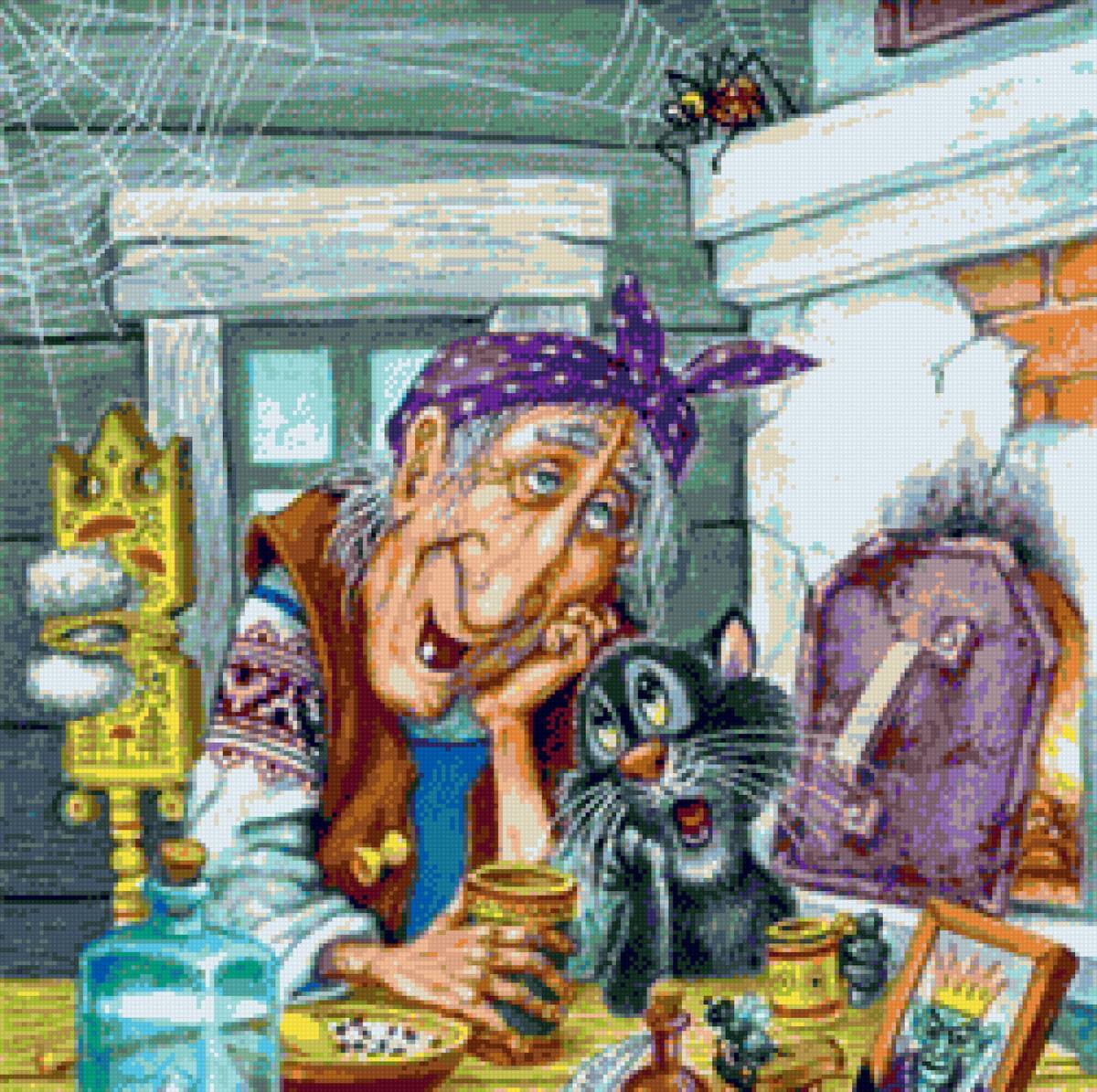 Баба- Яга и кот - предпросмотр