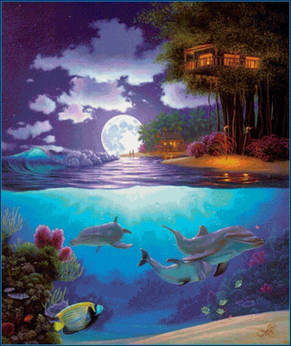 Домик - фэнтези, сказка, иллюстрация - предпросмотр