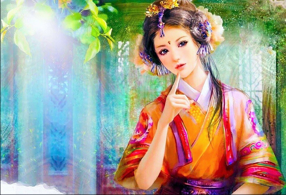 Девушка - фэнтези, сказка, иллюстрация - оригинал