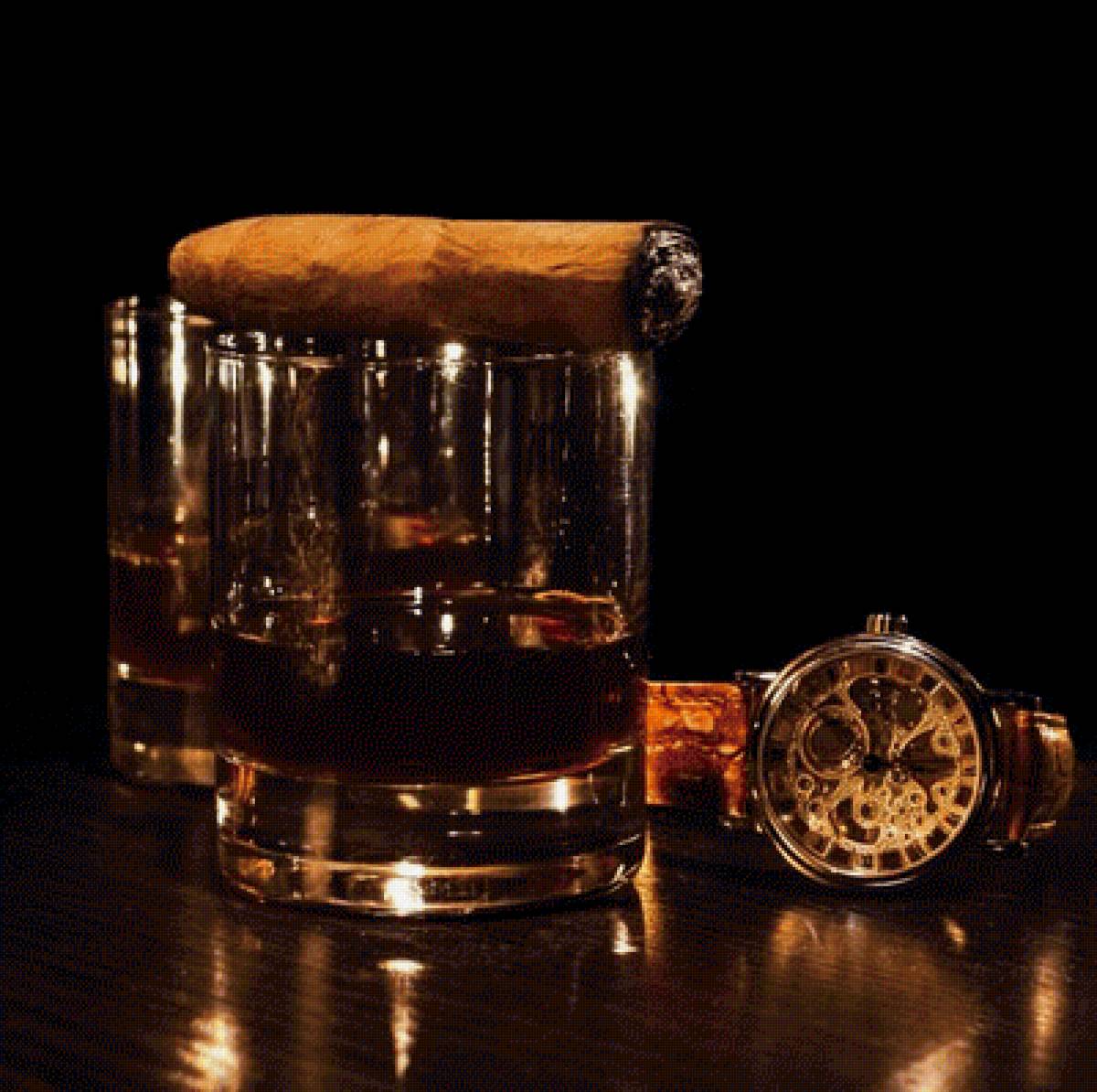 Коньяк и Сигара - серия "мужской натюрморт" - предпросмотр