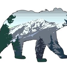 Оригинал схемы вышивки «Медведь» (№2102540)