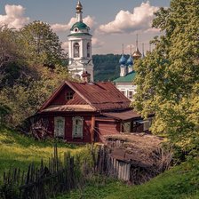 Схема вышивки «Деревенский пейзаж»