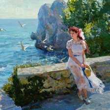 Схема вышивки «Свежий ветер. Владимир Гусев»