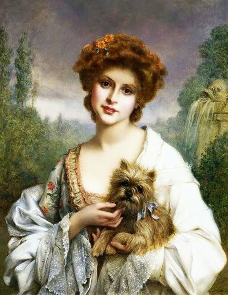 Художник Франсуа Мартин Кавель (2) - дама, девушка, живопись, портрет, 19 век - оригинал