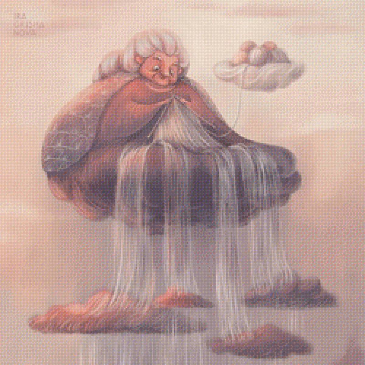 Небо - небо облако дождь сирень бабушка - предпросмотр