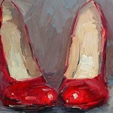 Схема вышивки «zapatos rojos»