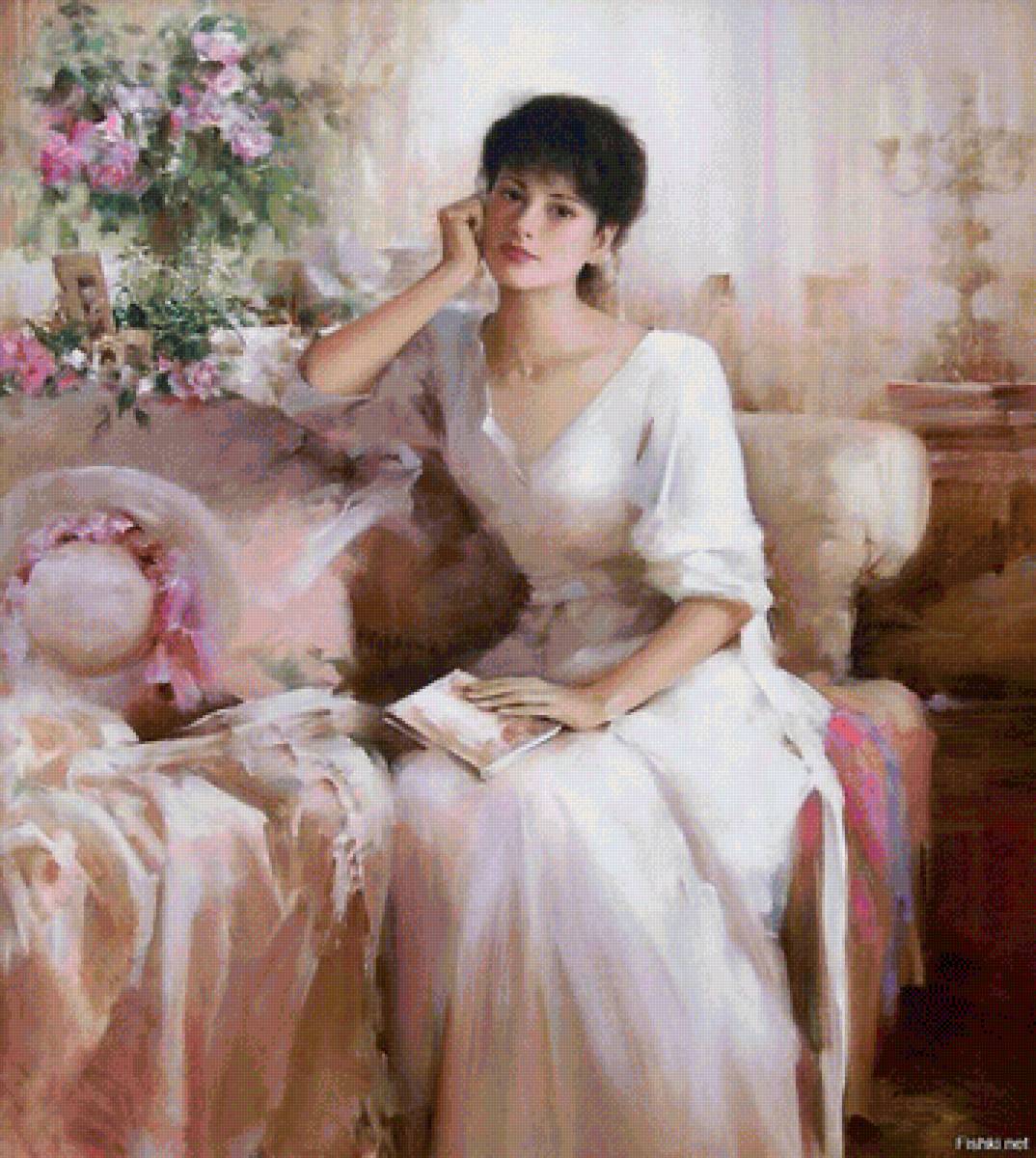 Девушка - иллюстрация, картина - предпросмотр