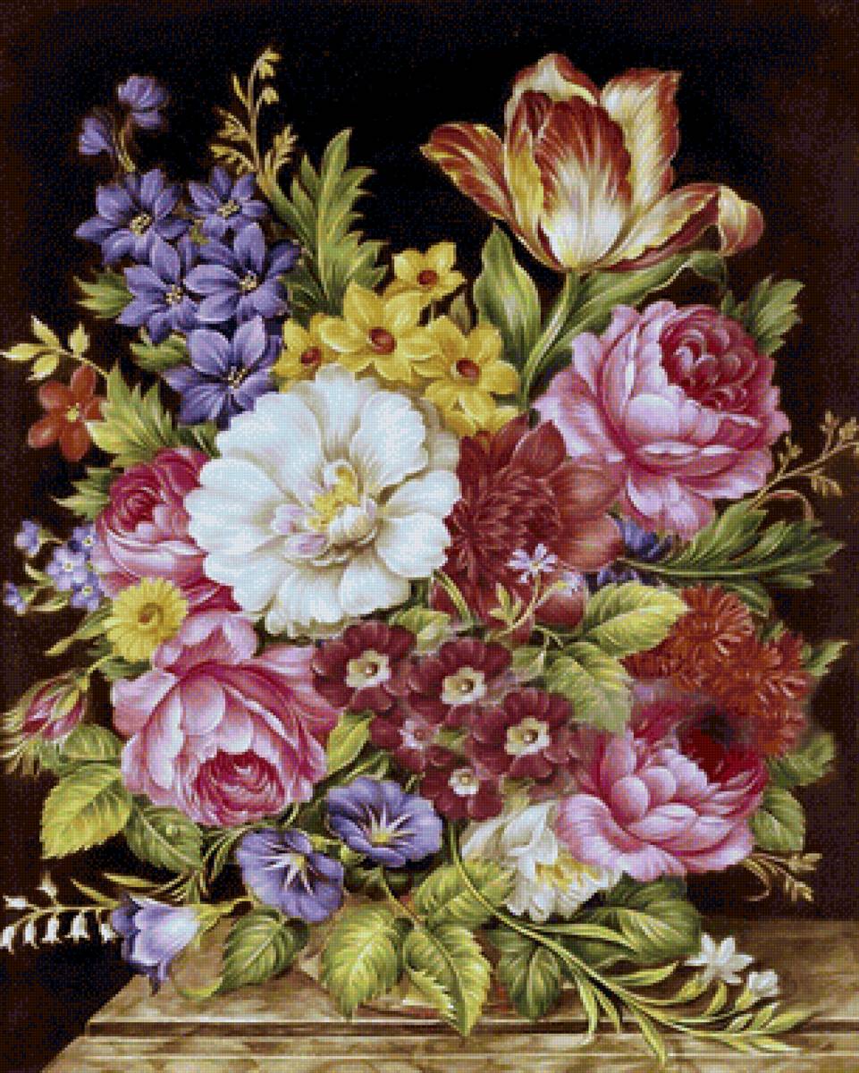 натюрморт - цветы, картина, натюрморт - предпросмотр