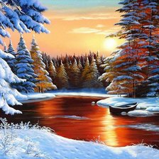 Схема вышивки «зима»