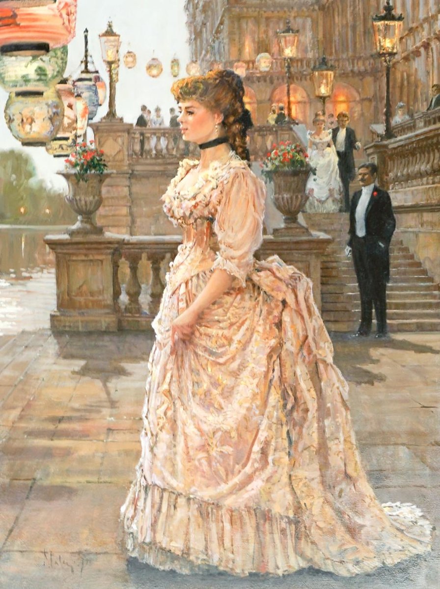 После бала. Алан Мэйли - дама, девушка, женщина, 19 век, живопись - оригинал