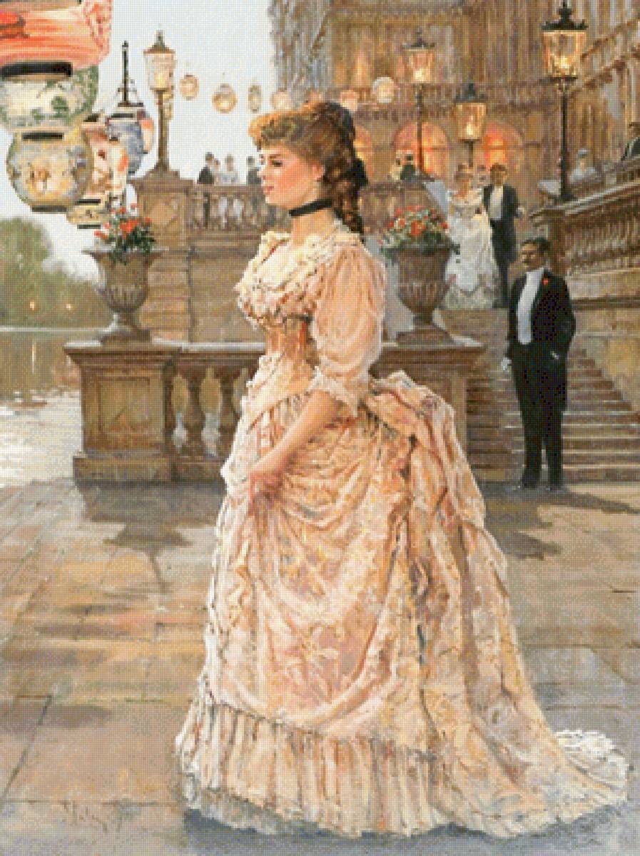 После бала. Алан Мэйли - женщина, 19 век, девушка, дама, живопись - предпросмотр