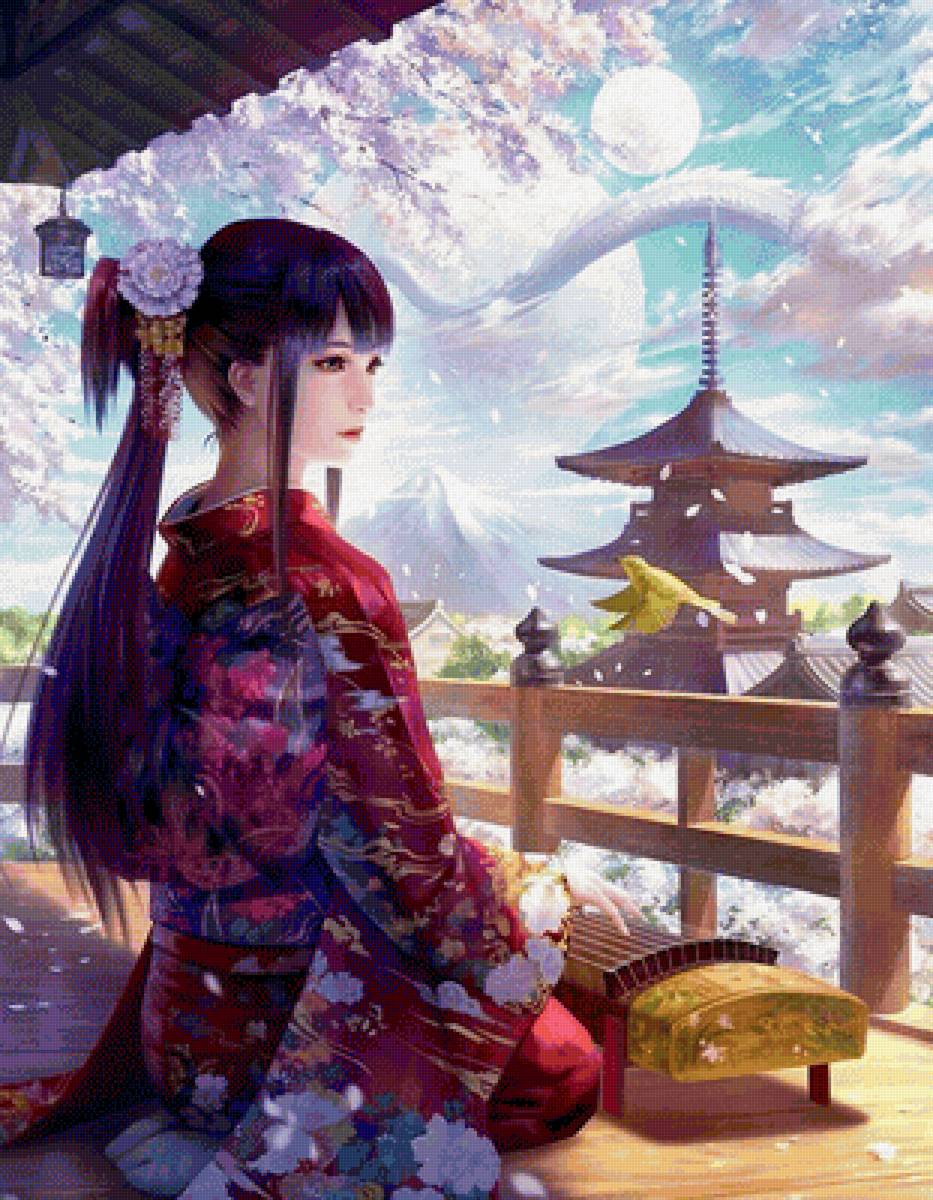 Девушка - фэнтези, сказка, иллюстрация - предпросмотр