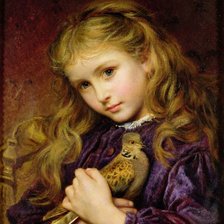 Оригинал схемы вышивки «Девочка с голубем. Софи Жанжамбр Андерсон» (№2104752)