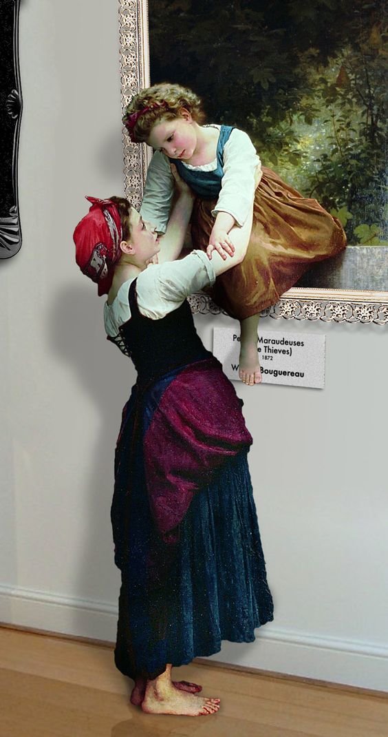 Музей - картина, мама, дочь, музей - оригинал