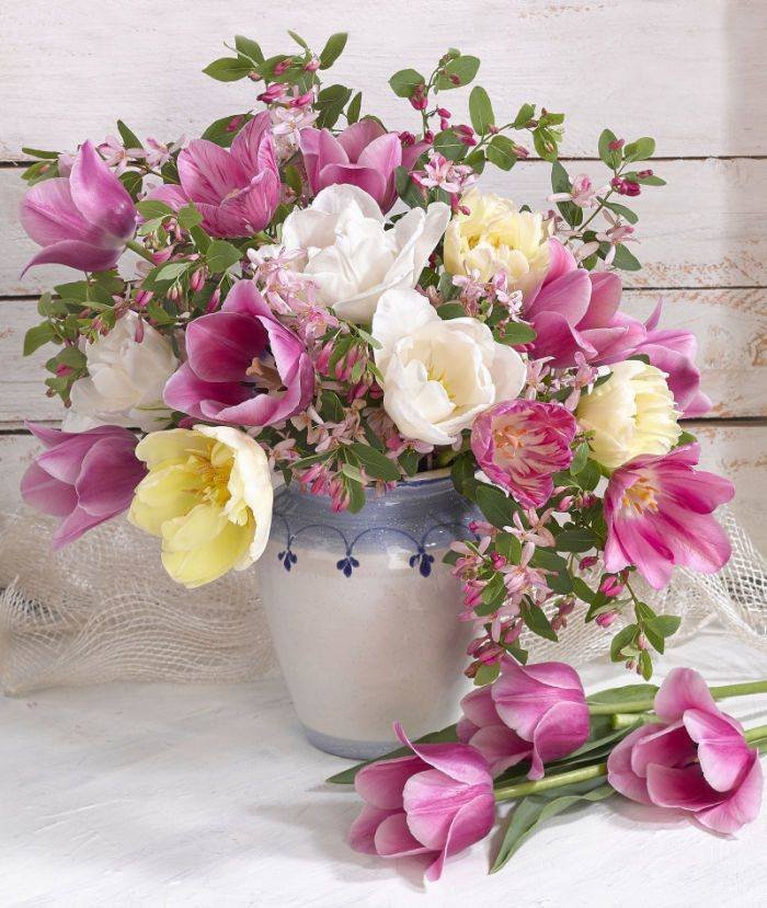 натюрморт - букет, цветы, тюльпаны - оригинал