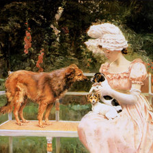 Схема вышивки «Знакомство. Шарль Анри Тенре»