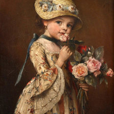 Девочка с розами. Schutze Wilhelm