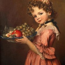 Оригинал схемы вышивки «Девочка с фруктами. Schutze Wilhelm» (№2106190)