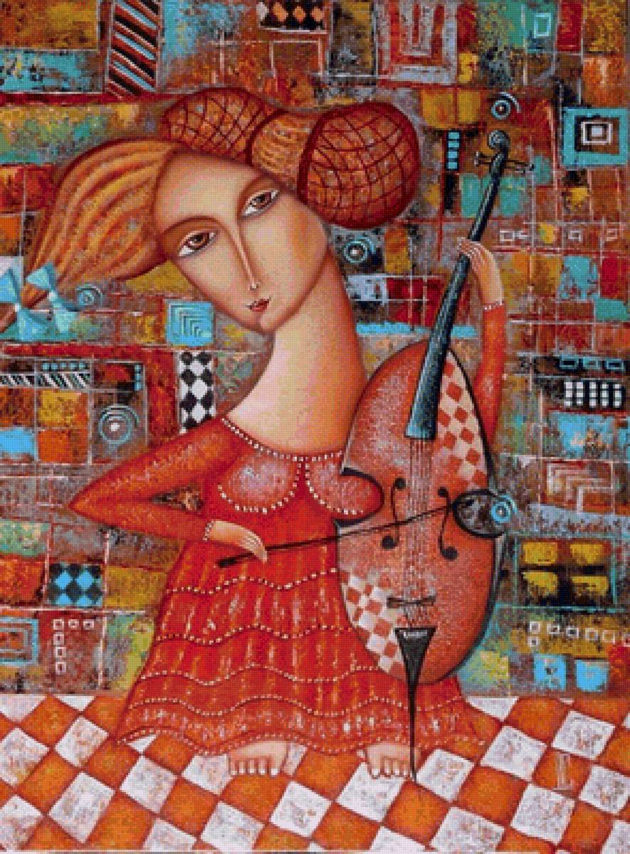 Романс. Дмитрий Сулимов - девушка, наив, портрет - предпросмотр