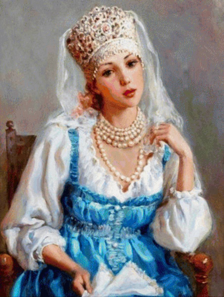 Девушка - иллюстрация, картина - предпросмотр