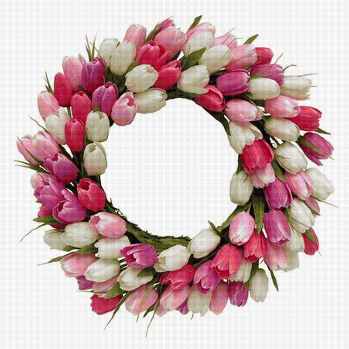 Венок - тюльпан, цветы - предпросмотр