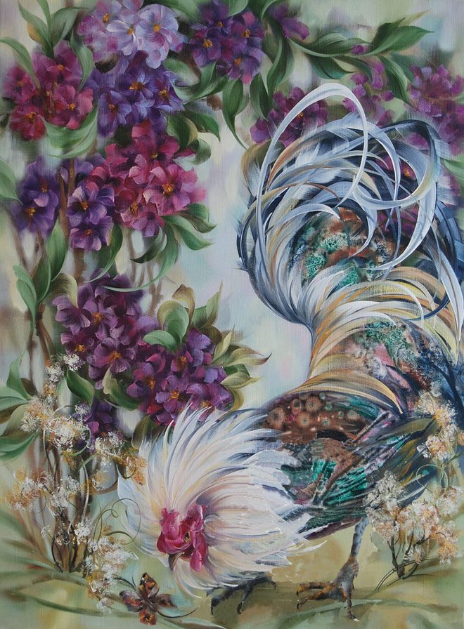 ЦВЕТОЧНЫЙ ПЕТУХ - животные - оригинал