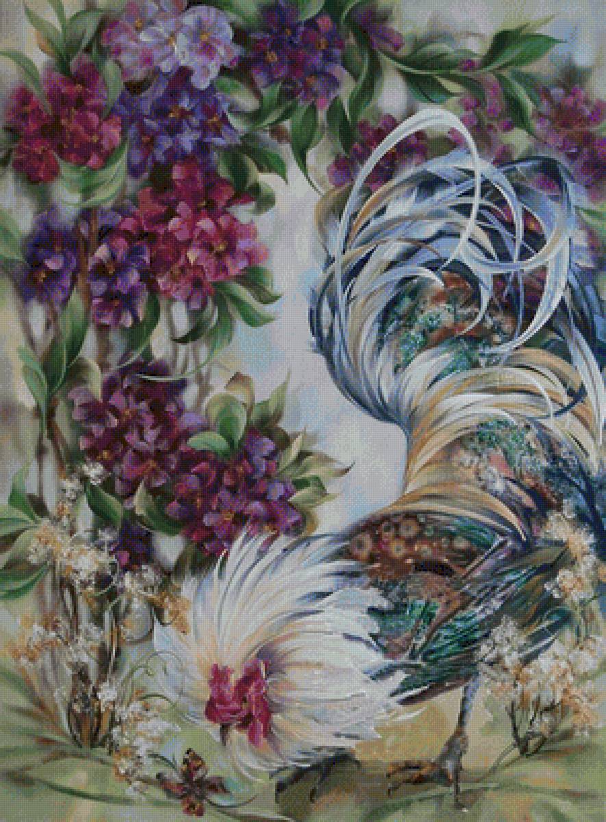 ЦВЕТОЧНЫЙ ПЕТУХ - животные - предпросмотр