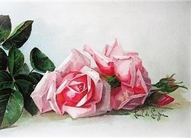 Прекрасные розы Лонгре-3 - диптих, парные картины, триптих - оригинал