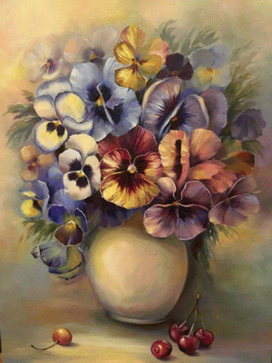 Натюрморт. - живопись., натюрморт, цветы - предпросмотр
