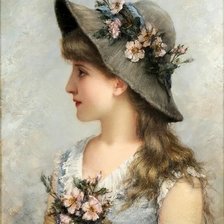 Оригинал схемы вышивки «Портрет девушки. Эмиль Эйсман-Семеновский» (№2108259)